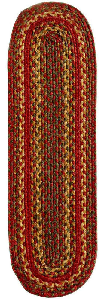 Homespice Decor Cider Barn  Jute Braided Stair Tread 8" x 28" (Oval)