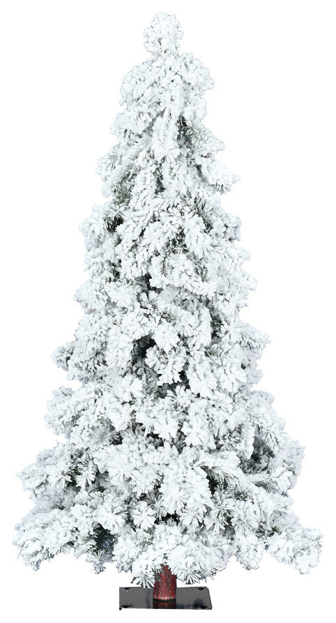 Vickerman Flocked Spruce, Unlit, 4'