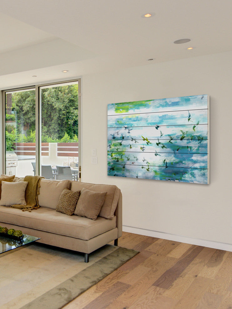 "Acadia Street" UV Ink Print on White Wood60"x40", 60"x40"
