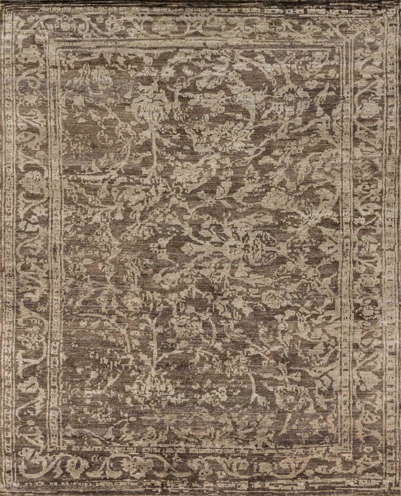 Brown Pinecone Hand Knotted Viscose from Bamboo Mirage Area Rug by Loloi, 2''0"x3