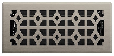Templar Floor Register, Brushed Nickel, 4 X 10