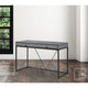 Loft Lyfe Marielle Desk, 2 Storage Drawers, Gray/Black
