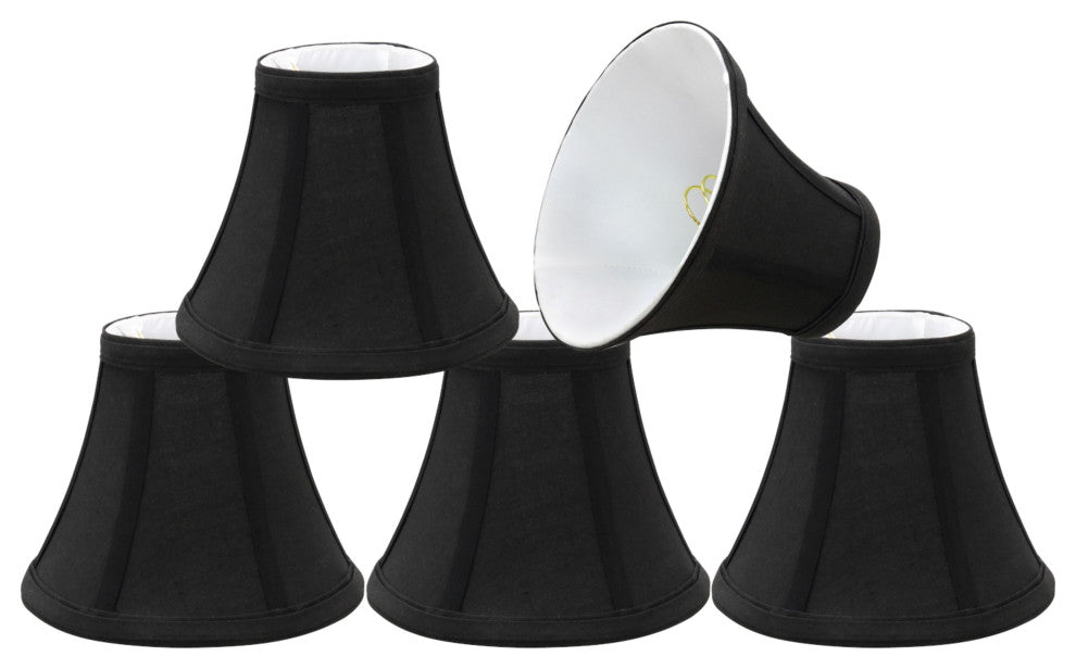 30034-5 Small Bell  Chandelier Clip On Lamp Shade Black 3"x6"x5"