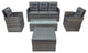 5 Pieces Outdoor Rattan Patio Sectional Sofa Set With Storage Bench