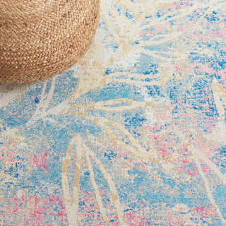 Safavieh Barbados Collection Indoor-Outdoor, BAR512 Rug, Light Blue/Ivory, 8'x10'5"