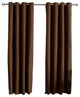 Suede Grommet Thermal Insulated Blackout Curtains, Pair, Chocolate