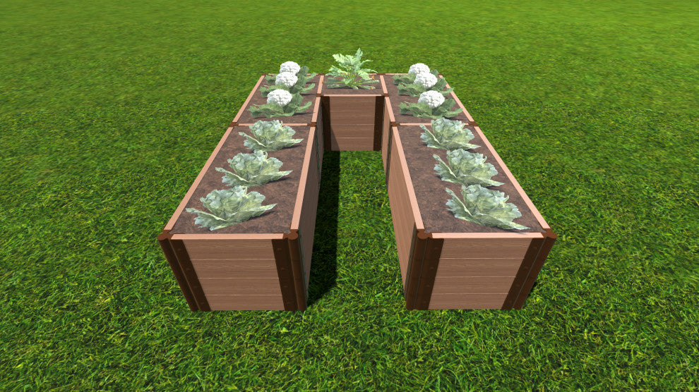Classic Sienna Walk-In Cumberland 6'x8'x22" Raised Garden Bed, 2" Profile