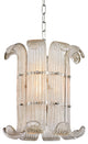 Brasher, 4 Light, Chandelier, Polished Nickel Finish, Clear Glass