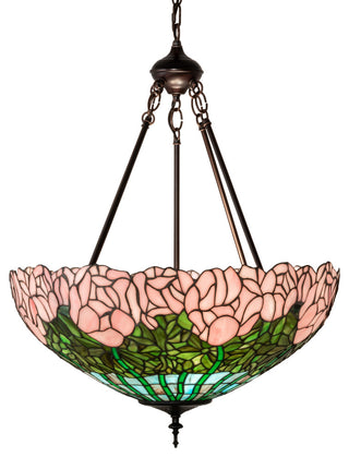 22 Wide Cabbage Rose Inverted Pendant