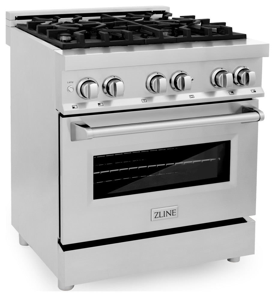 ZLINE Freestanding Range, Stainless Steel, Dual Fuel, RA30