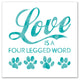 Designs Direct Four Legged Love 16x16 Canvas Wall Art