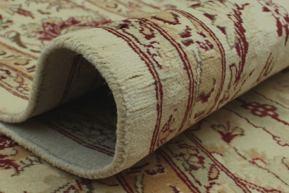 Pak-Persian Agra Ivory Rug, 7'11x10'5