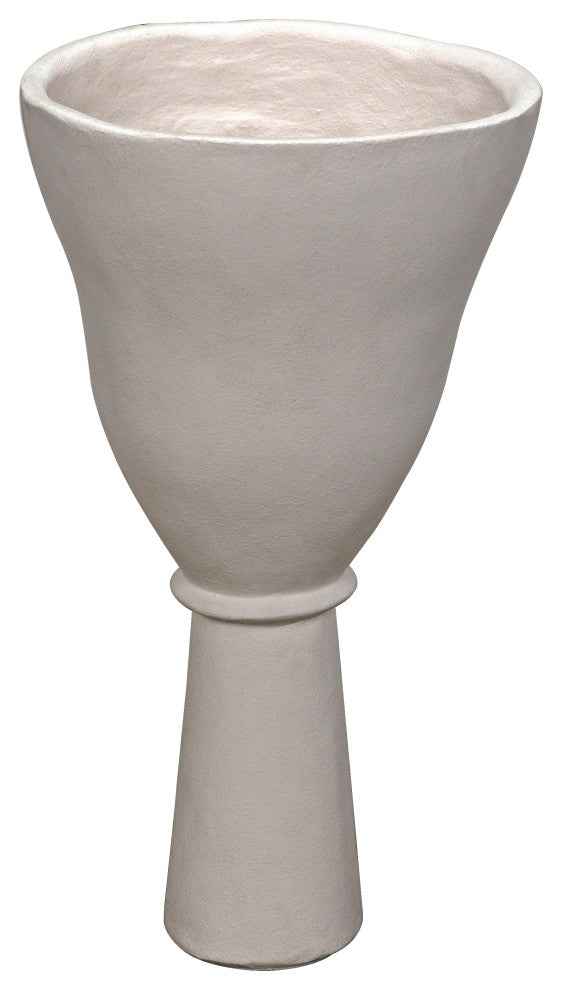 Vase, White Fiber Cement
