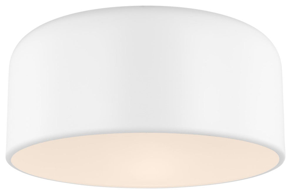 Malone Medium Ceiling Flush Mount, Matte White