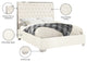 Lexi Velvet Bed, White, King