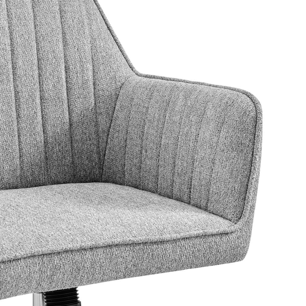 Thompson Fabric Swivel Office Arm Chair, Strata Gray