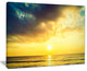 "Yellowish Sky Over Serene Seashore" Seashore Canvas Wall Art, 40"x30"