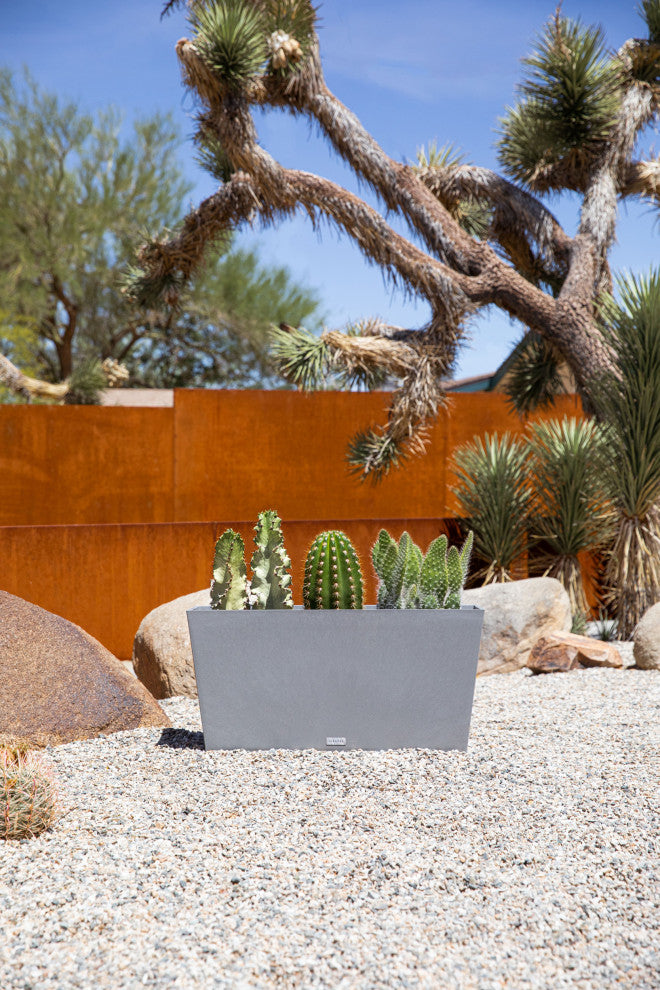 Midori Trough Planter, Grey, 31 Inch, 1 Pack