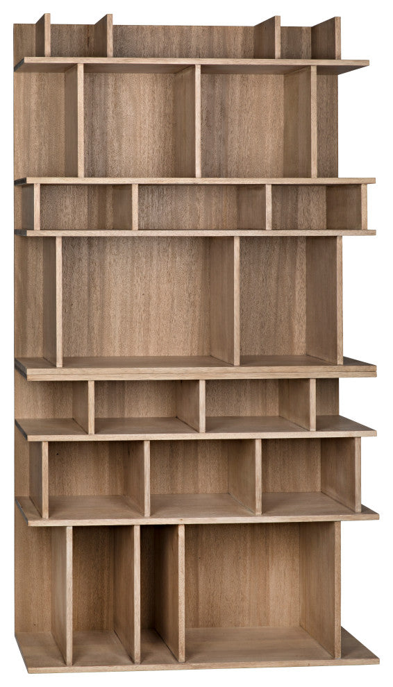 NOIR Furniture - Rashi Bookcase, Washed Walnut - GBCS196WAW
