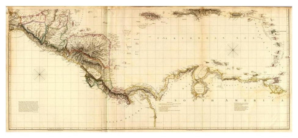 "West Indies II, 1810" Digital Paper Print by Aaron Arrowsmith, 32"x15"