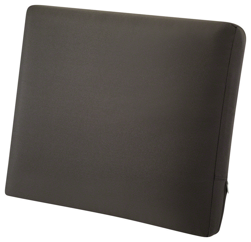Patio Back Cushion Slip Cover and Foam, Espresso, 25"x22"x4"