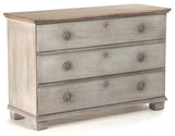 Bill Chest, Weathered Top, White Washed Base