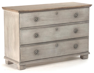 Bill Chest, Weathered Top, White Washed Base