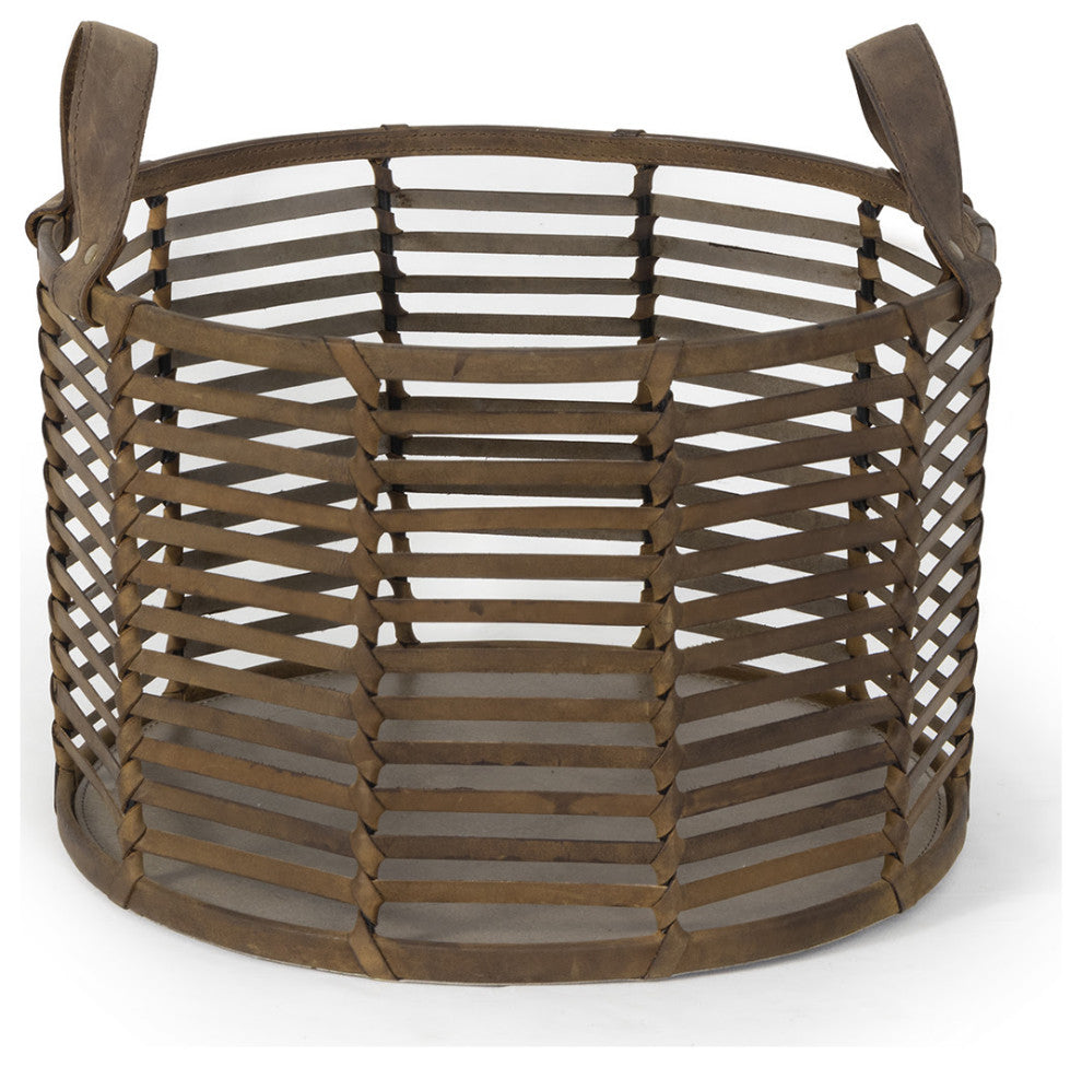 Regina Andrew Finn Leather Basket Small