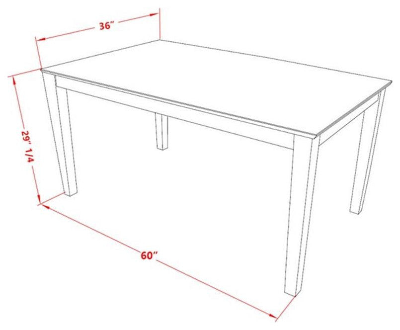 Jeremiah Rectangular Dining Table Set, 5 Pieces, Microfiber