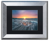Mathieu Rivrin 'Oceanic Poetry' Matted Framed Art, Silver Frame, Black, 14x11