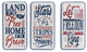 Set of 3, Assorted 23.8" Americana Wall Signs