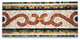 Coral Seagrass 8.3x17.7 Marble Mosaic Border Listello Tile Polished, 1 piece