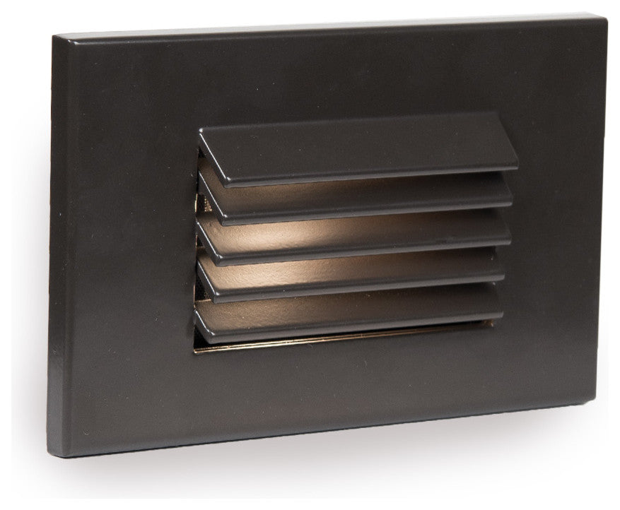 LED Horizontal Louvered Step and Wall Light, Bronze