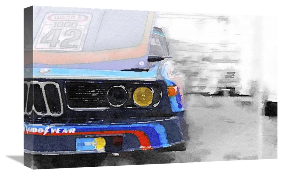"BMW Lamp and Grill Watercolor" Fine Art Print