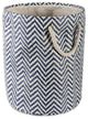 Paper Bin Chevron Nautical Blue Round Large 20x15"x15"