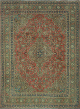 Fine Vintage Distressed Naya Rust/Brown Rug, 9'6x12'6