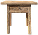Natural Wood Minimalistic Rough Grain Wood Side Table Pedestal