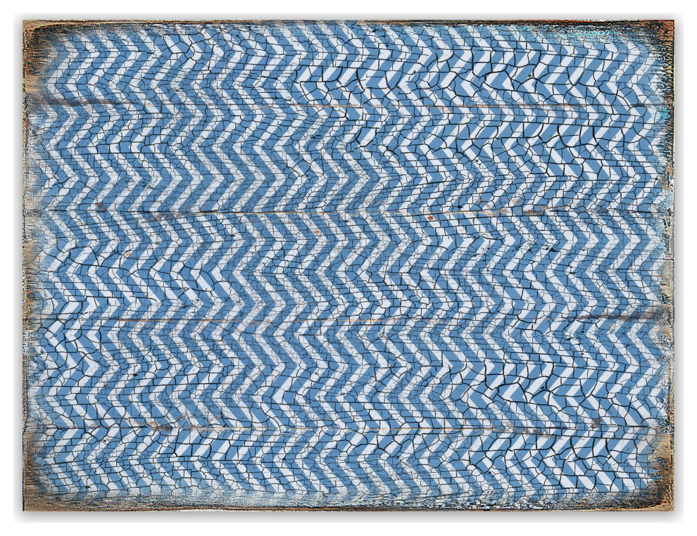 Decorative Pattern Wooden Block, 7"x5.5"