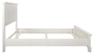 Farmhouse Basics Queen Bed Set 3/CTN, Rustic White Finish