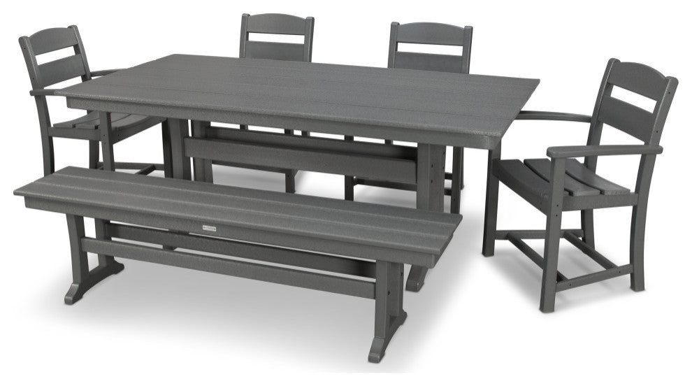 Ivy Terrace Classics 6-Piece Dining Set, Slate Gray