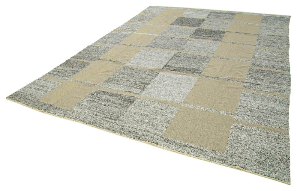Rug N Carpet - Handwoven Turkish 10' 2'' x 13' 9'' Flatweave Wool Kilim Rug