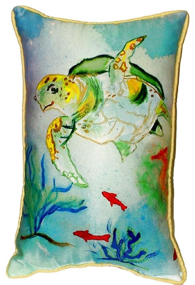 Betsy's Sea Turtle Large Indoor/Outdoor Pillow, 16"x20"
