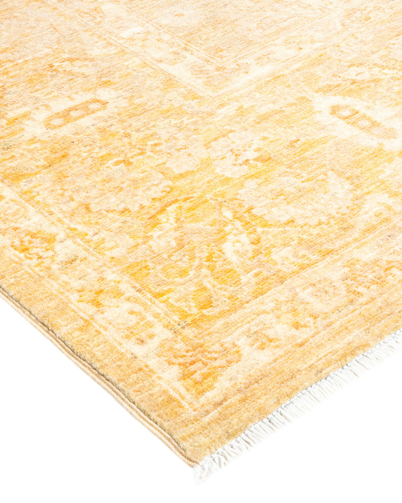 Eclectic, One-of-a-Kind Hand-Knotted Area Rug Ivory, 8'2"x10'1"