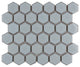 Hudson Due 2" Hex Silk White Porcelain Floor and Wall Tile