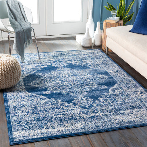 Surya Roma ROM-2347 7'10"x10' Rug, Light Gray/Medium Gray/White
