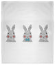 60 x 80 in Easter Bunny Triplets Throw Blanket, Explorer Blue