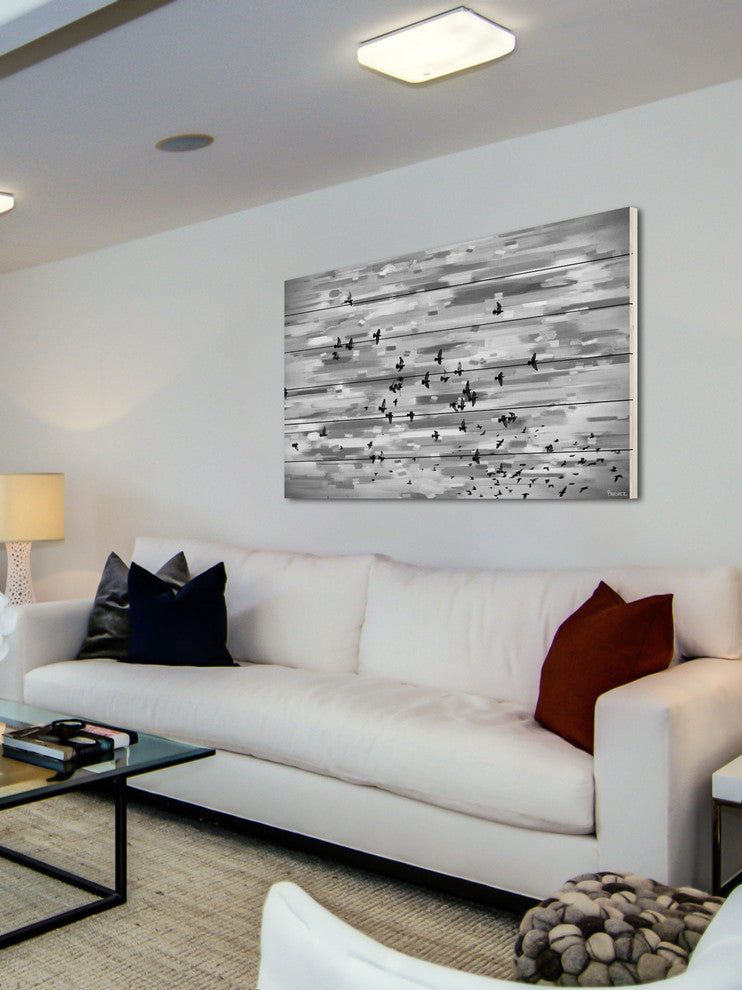 "Mansfield" UV Ink Print on White Wood60"x40", 60"x40"