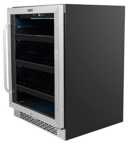 24" Built-In 140 Can Undercounter Stainless Steel Beverage Refrigerator