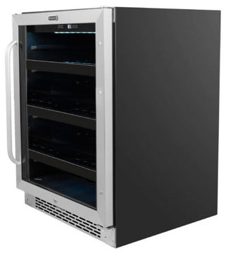 24" Built-In 140 Can Undercounter Stainless Steel Beverage Refrigerator