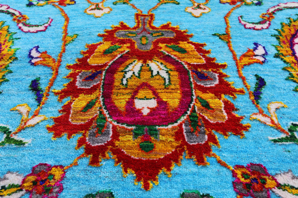 Wool & Silk Persian Handmade Rug 9' 0" X 11' 11" - Q15811
